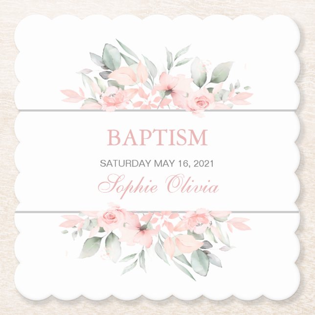 Girl Baptism Party levererar Tableware Underlägg (Framsida)