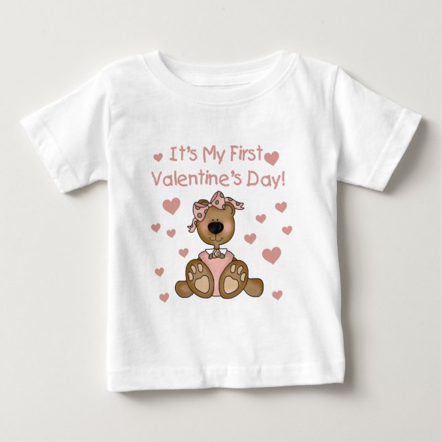 Girl Bear 1st Valentine Day Tee (Framsida)
