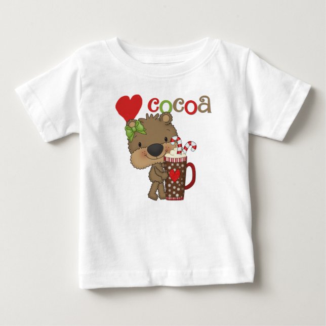 Girl Bear Cocoa Kärlek Tee Shirt (Framsida)