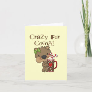 Girl Bear Crazy for Cocoa Helgkort