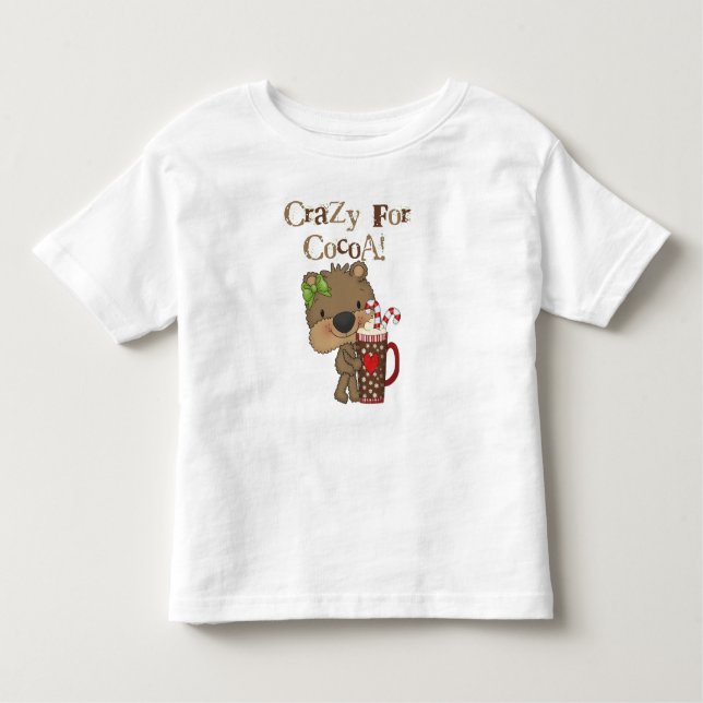 Girl Bear Crazy for Cocoa T-shirt (Framsida)