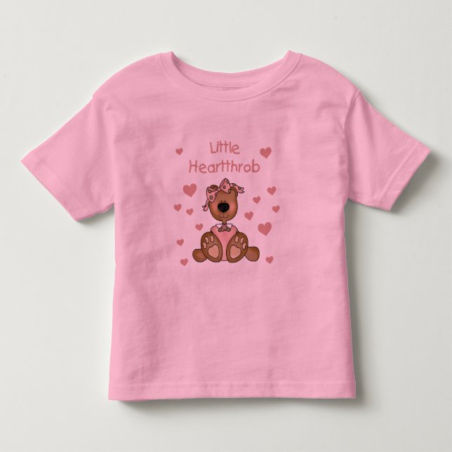 Girl Bear Little Heartthrob Tee Shirt (Framsida)
