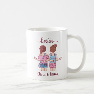Girl Besties Best Friends Personlig Kaffemugg
