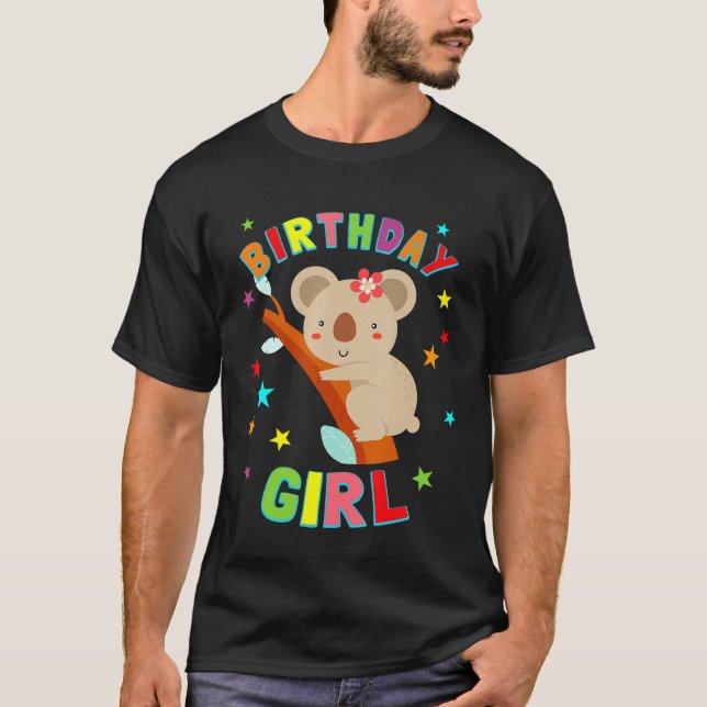 Girl Birthday Koala Bear Cute Part För barn - Koa T Shirt (Framsida)