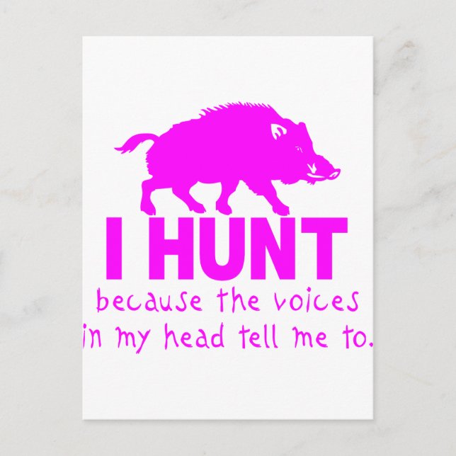 GIRL BOAR HUNTING VYKORT (Framsida)