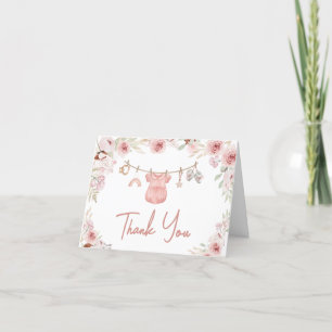 Girl Boho Clothesline Baby Shower Tack Kort