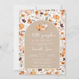 Girl Boho Pumpkin Baby Shower Inbjudningar