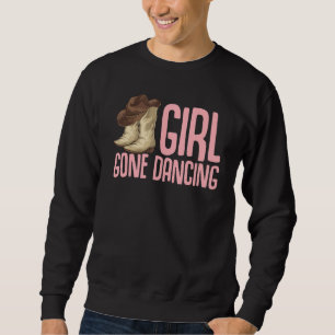 Girl Borta Dancing Line Dancer Women Boots Hat Lin Lång Ärmad Tröja