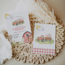 Girl Boskap Barnyard Födelsedagsfest