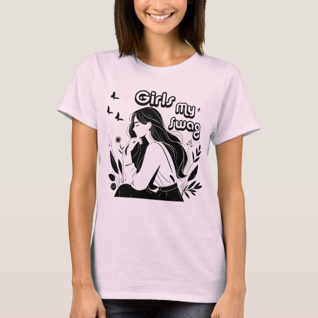 Girl Boss Swag T Shirt (Framsida)