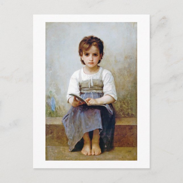 Girl, Bouguereau Vykort (Framsida)