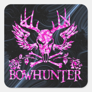 GIRL BOWHUNTER FYRKANTIGT KLISTERMÄRKE