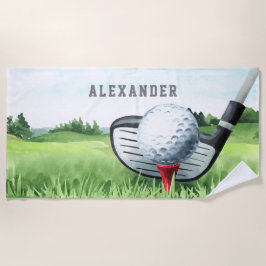 Girl Boy Golf Summer Beach Towel