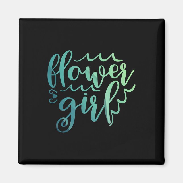 Girl Bröllop Shirt Bride Squad Bröllop Gift Magnet (Framsidan)