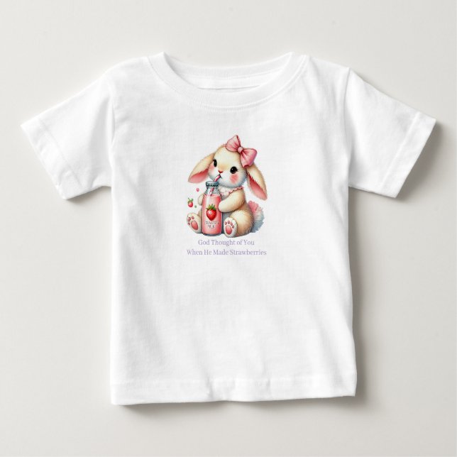 Girl Bunny Christian Baby T-Shirt (Framsida)