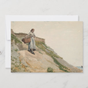 Girl Carriage a Basket Winslow Homer