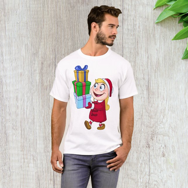 Girl Carshing Julklapp Manar T-Shirt (Skapare uppladdad)