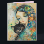 GIRL & CAT BIRTHDAY FRIEND GREETARD KORT<br><div class="desc">GIRL- OCH CAT BIRTHDAY-GREETKORT</div>