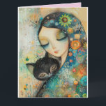 GIRL & CAT BIRTHDAY FRIEND GREETARD KORT<br><div class="desc">GIRL- OCH CAT BIRTHDAY-GREETKORT</div>