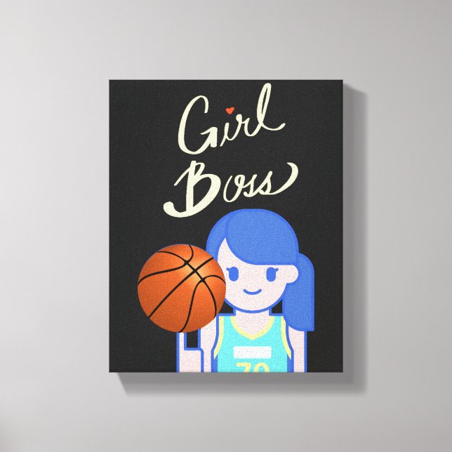 Girl Chef Basketball Canvastryck (Framsida)