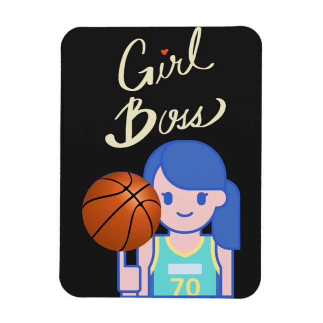 Girl Chef Basketball Magnet (Vertikal)