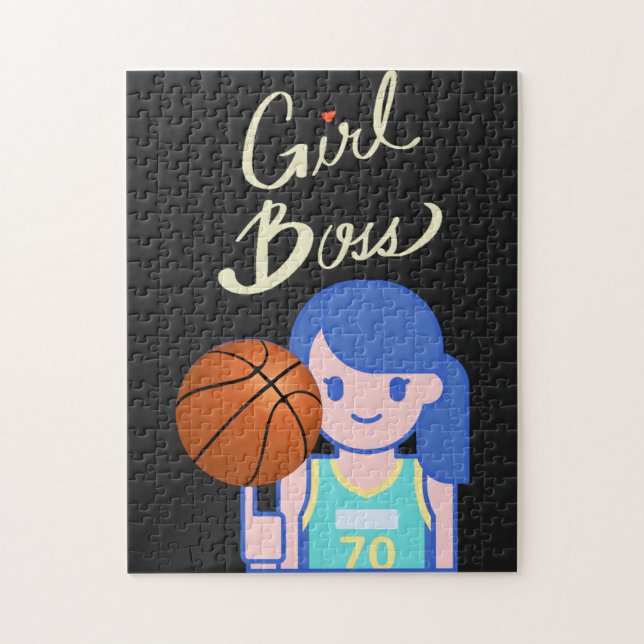 Girl Chef Basketball Pussel (Vertikal)