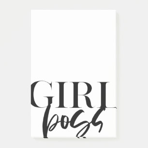 Girl Chef Black Text Business Woman Post-it Block