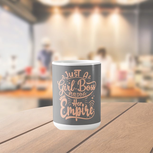 Girl Chef Bygger sitt imperium Ord Art Kaffemugg (Skapare uppladdad)