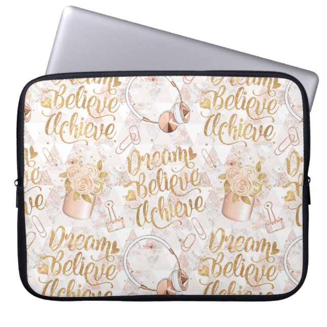Girl Chef - Dream, tro, Achieve Laptop Fodral (Framsidan)