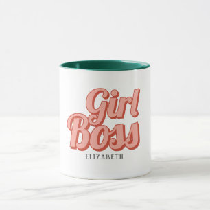 Girl Chef Retro Customized namn Coffee Mugg