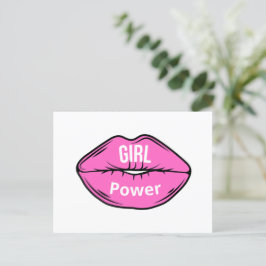 Girl Chef Rosa Black Heel Helg Vykort