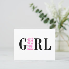 Girl Chef Rosa Black Helg Vykort