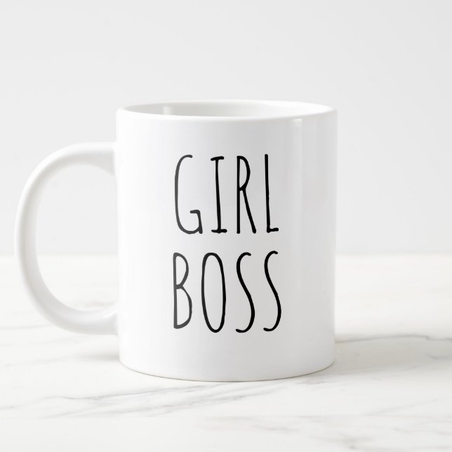 "Girl Chef" Simple Modern Farmhouse Jumbo Mugg (Vänster)