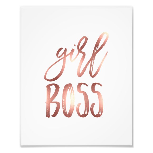 Girl Chef | Skriv ut Ro Guld Fototryck (Framsidan)