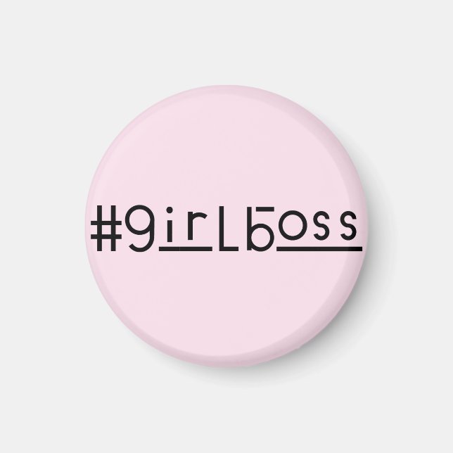 Girl Chef Small Magnet Girly Ljus rosa (Framsidan)