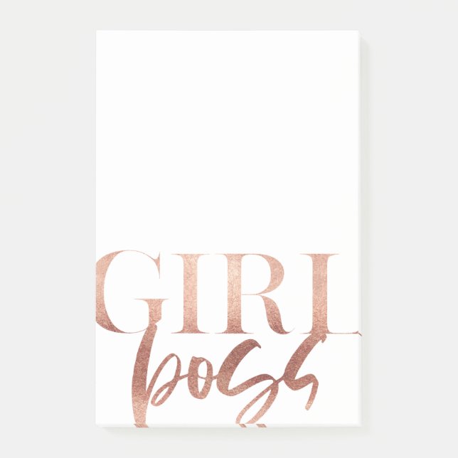 Girl Chef | Svartvit Ro Guld | Post-it Block (Framsida)