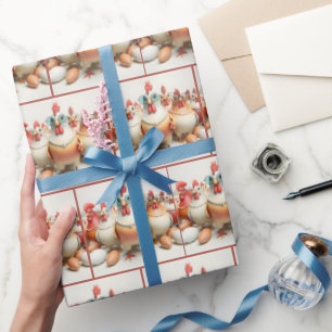 Girl Chickens Wearing Pearl Necklaces Presentpapper