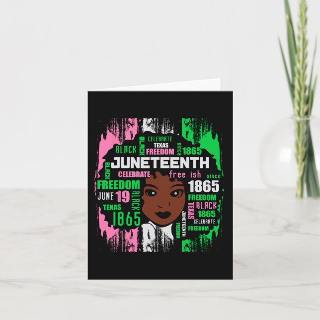 Girl Cute Aka Junetelfte Svart Historik Amerika Kort (Framsida)