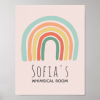 Girl Cute Rosa Boho Rainbow Baby Nursery