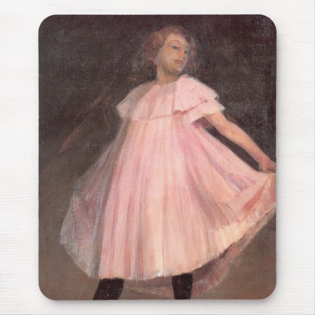 Girl Dancer i en Rosa Dress Musmatta (Framsidan)