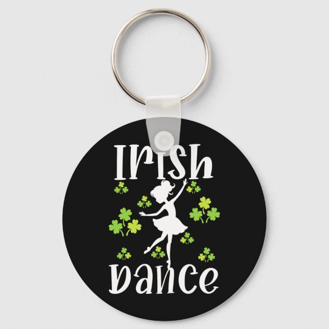Girl Dancing Dancer Irish Dance St patrick's day Nyckelring (Framsida)
