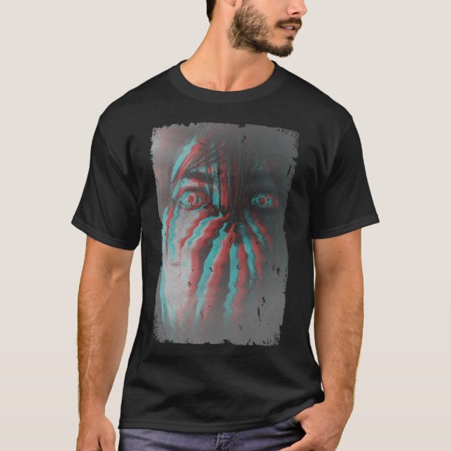 Girl Demon Satan Död Pagan Rädd Mörk Art T Shirt (Framsida)