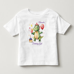 Girl Dinosaur Birthday T Shirt