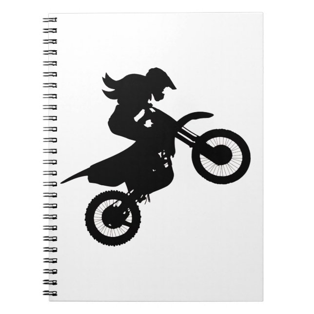 Girl Dirt Bike Anteckningsbok (Framsidan)