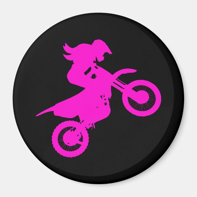 Girl Dirt Bike Magnet (Framsidan)