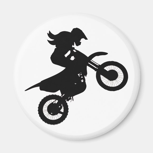 Girl Dirt Bike Magnet (Framsidan)