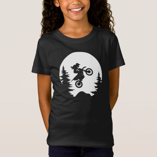 Girl Dirt Bike Rider T Shirt (Framsida)