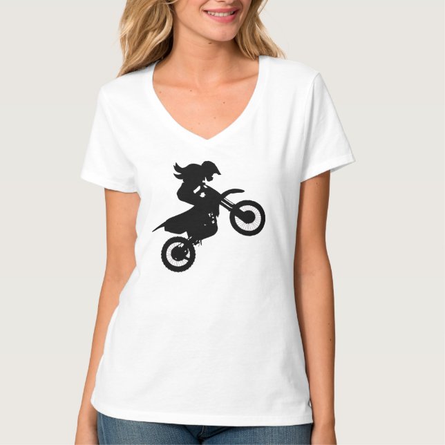 Girl Dirt Bike T Shirt (Framsida)
