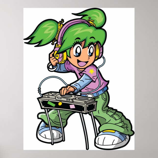 Girl DJ Poster (Framsidan)
