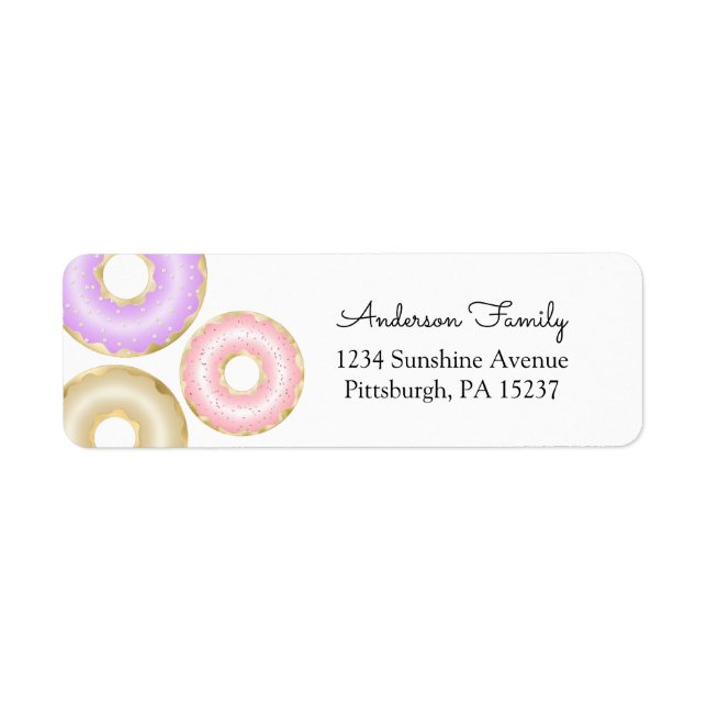 Girl Donut Returadress Returadress Etikett (Framsidan)
